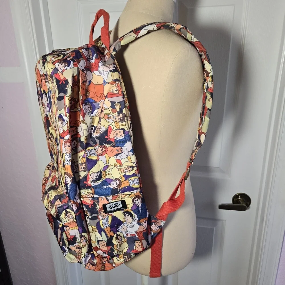Disney Store Oh My Disney Hero Prince Backpack Canvas Bag‎ Pockets